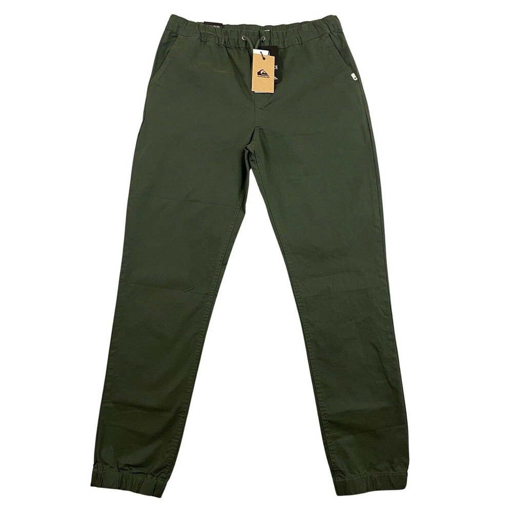 Quiksilver Taxer Beach Cruiser Pants Youth Size XL 16 Green Joggers MSRP $50